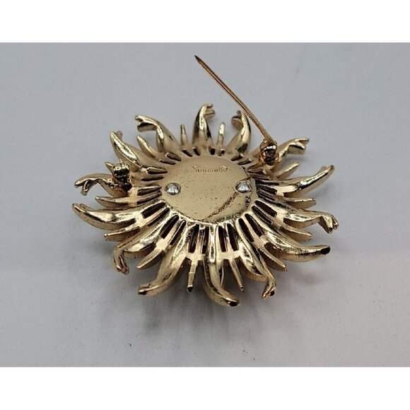 Crown Trifari Alfred Philippe Brooch Invisible Set Blue Sunburst RARE BROOCH - Picture 16 of 16